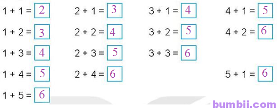 Bumbii Bài 10: Phép cộng trong phạm vi 10 trang 51 Vở bài tập toán lớp 1 tập 1 NXB Kết Nối Tri Thức Với Cuộc Sống h8