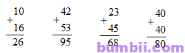 Bumbii Bài 30: Phép cộng số có hai chữ số với số có hai chữ số trang 49 Vở bài tập toán lớp 1 tập 2 NXB Kết Nối Tri Thức Với Cuộc Sống. H3