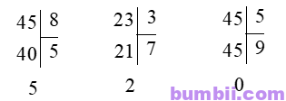 Bumbii Bài 25: Phép chia hết, phép chia có dư trang 64 Vở bài tập toán lớp 3 tập 1 NXB Kết Nối Tri Thức Với Cuộc Sống. H2