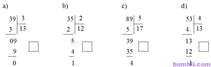 Bumbii Bài 26: Chia số có hai chữ số cho số có một chữ số trang 66 Vở bài tập toán lớp 3 tập 1 NXB Kết Nối Tri Thức Với Cuộc Sống. H6