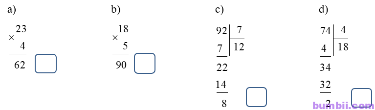 Bumbii Bài 41: Ôn tập phép nhân, phép chia trong phạm vi 100, 1000 trang 102 Vở bài tập toán lớp 3 tập 1 NXB Kết Nối Tri Thức Với Cuộc Sống. H3