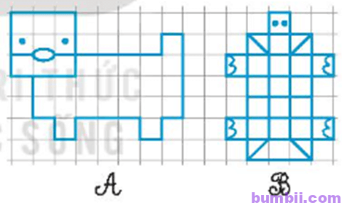 Bumbii Bài 51 Diện tích của một hình. Xăng - ti - mét vuông trang 23 Vở bài tập toán lớp 3 tập 2 NXB Kết Nối Tri Thức Với Cuộc Sống. H3