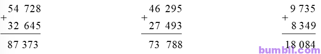 Bumbii Bài 63 Phép cộng trong phạm vi 100 000 trang 67 Vở bài tập toán lớp 3 tập 2 NXB Kết Nối Tri Thức Với Cuộc Sống. H4