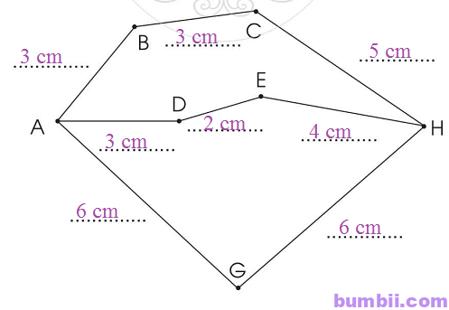 Bumbii Bài 49: Ôn tập về hình học và đo lường trang 86 Vở bài tập toán lớp 2 tập 1 NXB Cánh Diều. H5