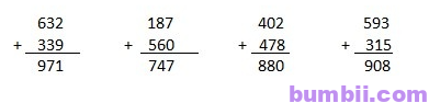 Bumbii Bài 84: Phép cộng (có nhớ) trong phạm vi 1000 trang 69 Vở bài tập toán lớp 2 tập 2 NXB Cánh Diều. H3