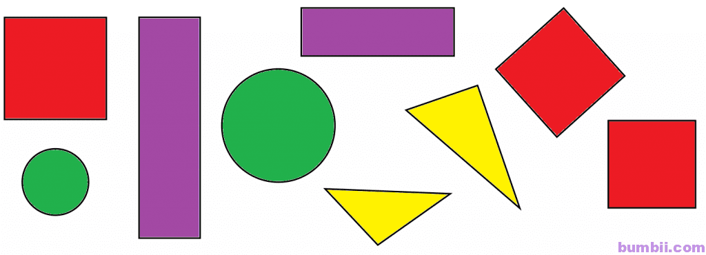 Bumbii Bài 2: Hình vuông - Hình tròn - Hình tam giác - Hình chữ nhật trang 6 Vở bài tập toán lớp 1 tập 1 NXB Cánh Diều. H4