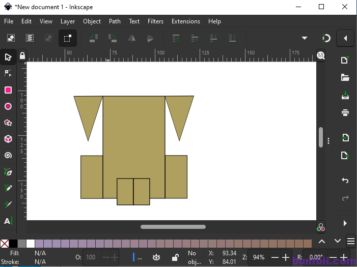 dùng phần mềm thiết kế đồ hoạ inkscape vẽ hình con chó