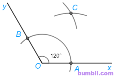 Vẽ tia phân giác của góc xOy bằng hai cách:
a) Sử dụng thước thẳng và compa
b) Sử dụng thước hai lề.