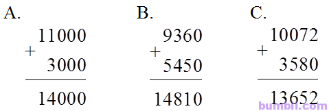 Bumbii Bài 22: Phép cộng các số có nhiều chữ số  trang 76 SGK toán lớp 4 tập 1 Kết Nối Tri Thức Với Cuộc Sống. thực hiện phép tính ghi trên chiếc xô