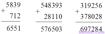 Bumbii Bài 22: Phép cộng các số có nhiều chữ số  trang 76 SGK toán lớp 4 tập 1 Kết Nối Tri Thức Với Cuộc Sống. đặt tính