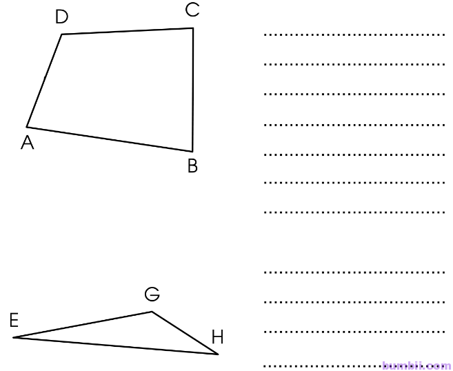 Bumbii Bài 49: Hình tam giác. Hình tứ giác trang 96 VBT toán lớp 3 tập 1 Cánh Diều. 1