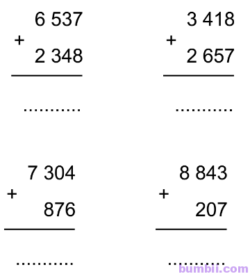 Bumbii Bài 78: Phép cộng trong phạm vi 100 000 trang 49 VBT toán lớp 3 tập 2 Cánh Diều. Hình 1