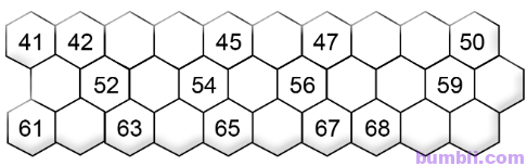 Bumbii Bài 44: Các số có hai chữ số (từ 41 đến 70) trang 13 Vở bài tập toán lớp 1 tập 2 Cánh Diều. Hình 1