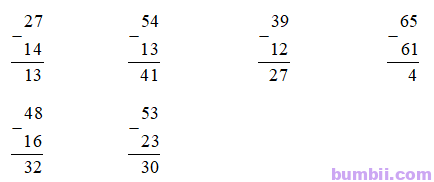Bumbii Bài 63: Phép trừ dạng 39 – 15 trang 50 Vở bài tập toán lớp 1 tập 2 Cánh Diều. Hình 2