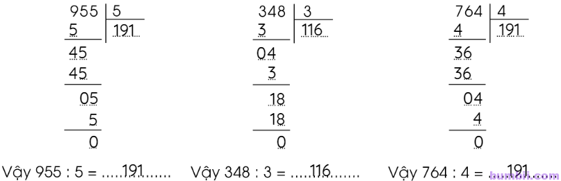 Bumbii Bài 85: Chia cho số có một chữ số trong phạm vi 100 000 (tiếp theo) trang 63 VBT toán lớp 3 tập 2 Cánh Diều. Hình 4